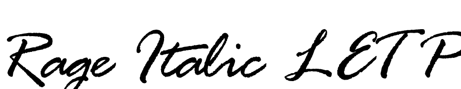 Rage Italic LET Plain:1.0 cкачати шрифт безкоштовно